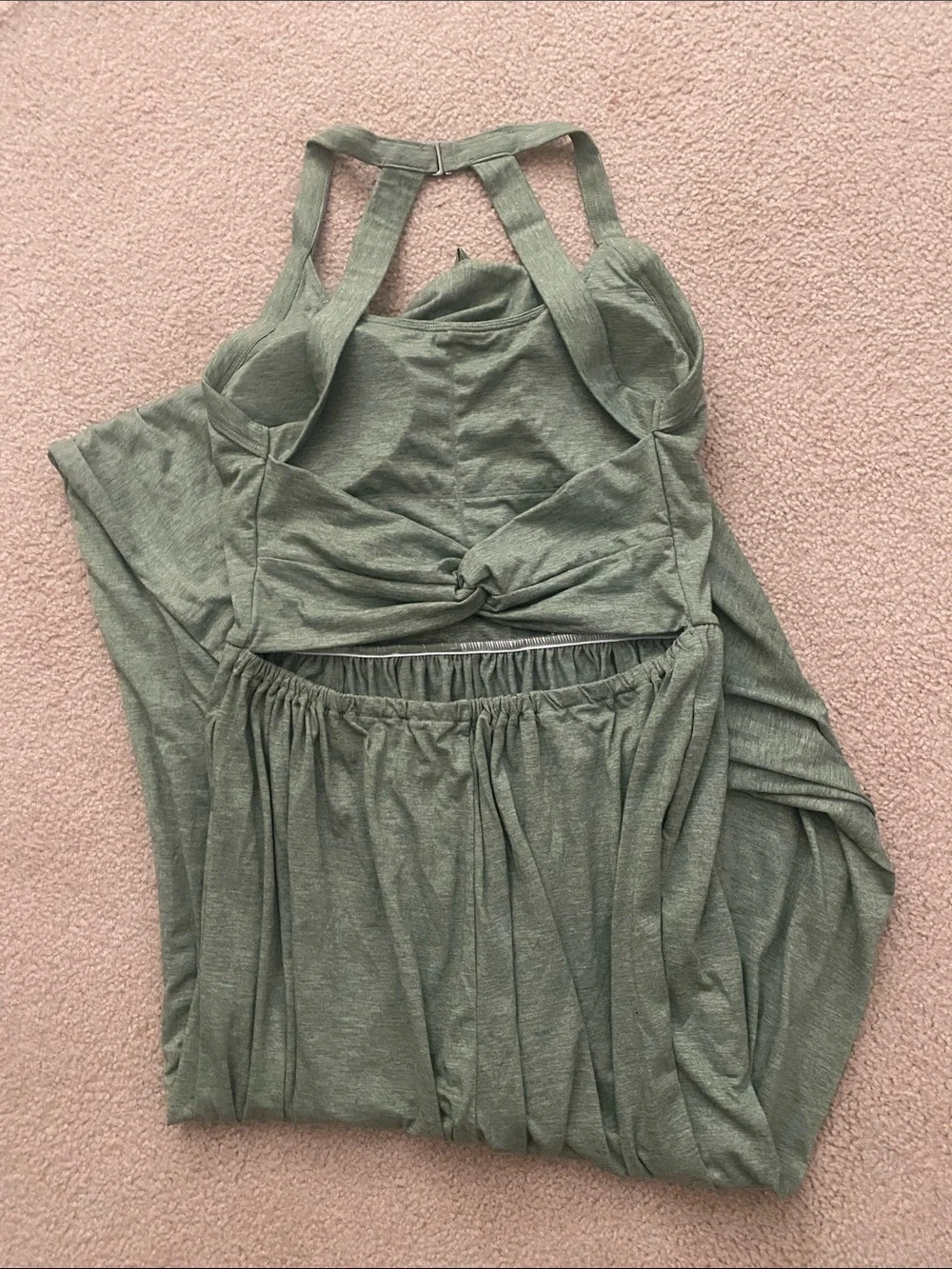 XSMALL.   HALARA BACKLESS TWISTED U NECK EASY PEEZY HAREM JUMPSUIT